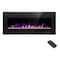Edendirect 42'' Wall Mounted Electric Fireplace, Black, Low Noise, Remote Control, Timer, Touch Screen 842C3U - alternate 1